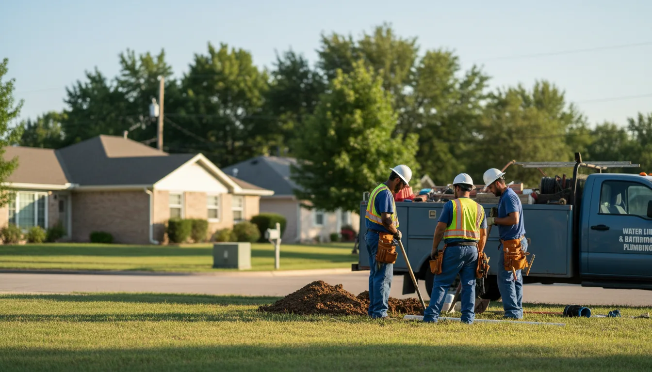 Residential water line and bathroom plumbing service in Dunlo, PA